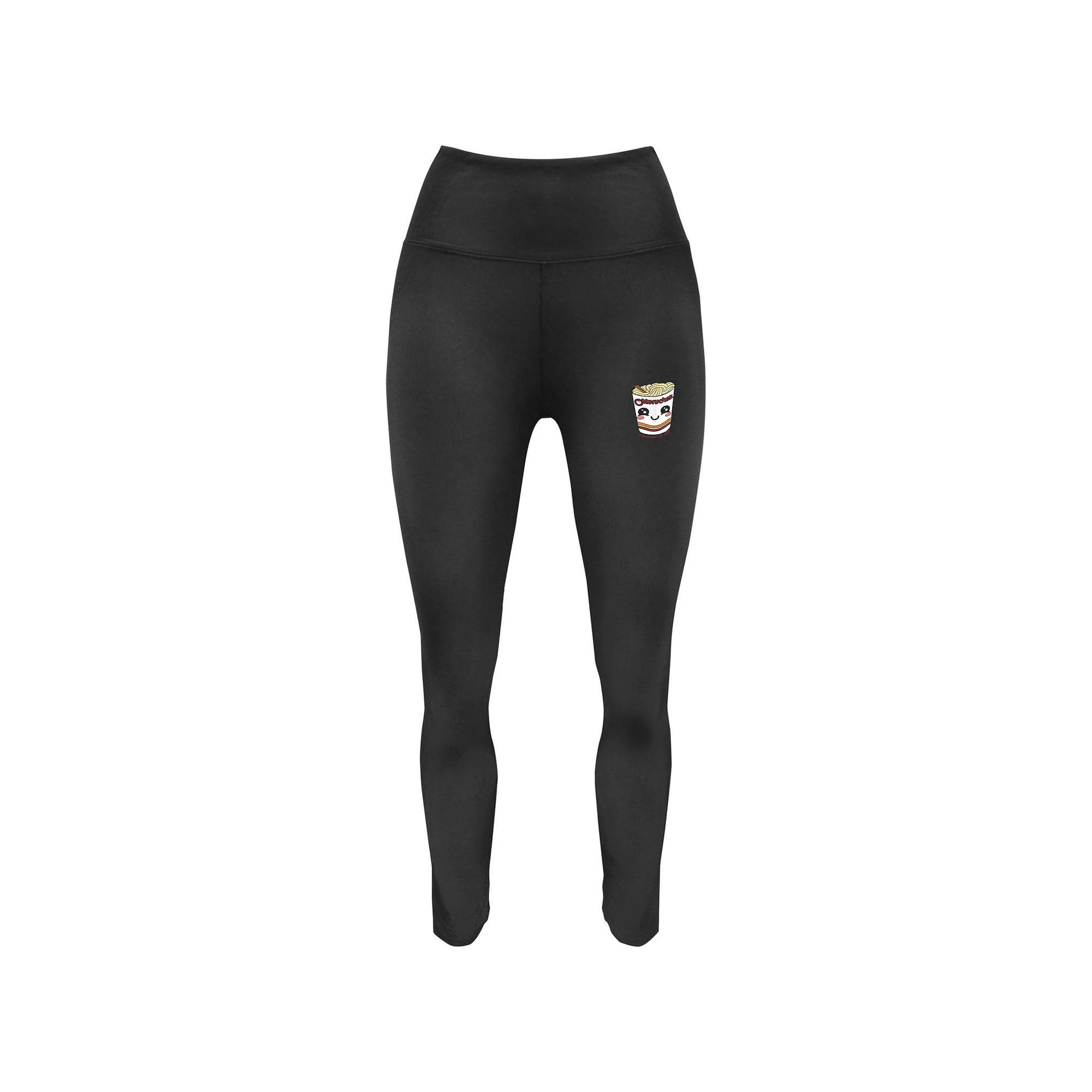 Women's Maruchan Happy Noodle Cup Graphic Leggings, Size: Large, Black Product Image