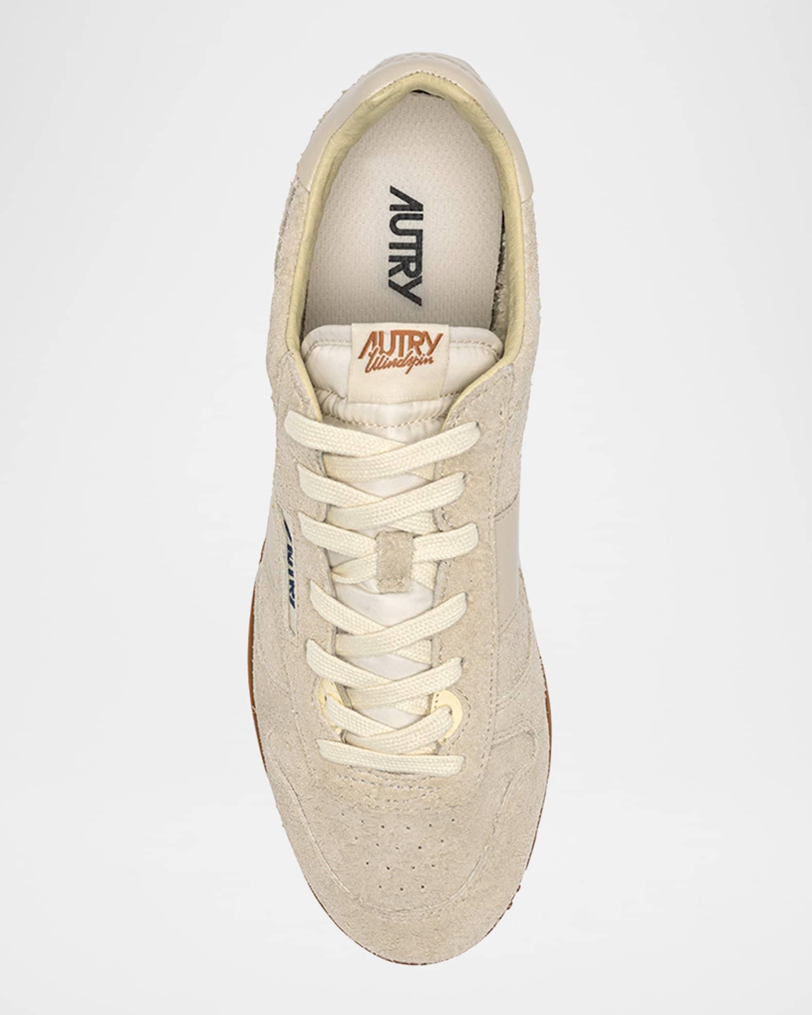 Windspin Tonal Sneakers in Suede and Leather Product Image