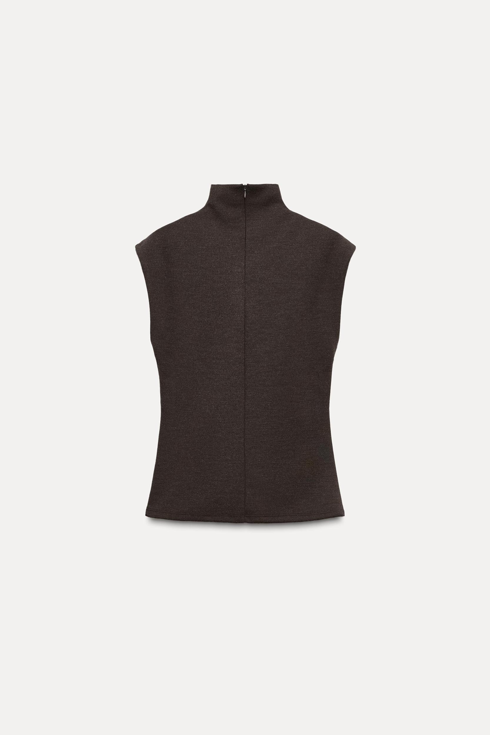 SIDE DRAPED SOFT INTERLOCK TOP Product Image