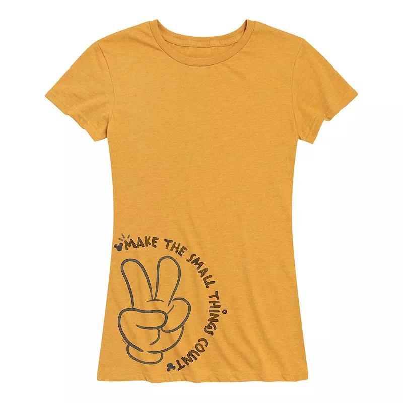 Disneys Mickey Mouse Womens The Small Things Count Graphic Tee Product Image