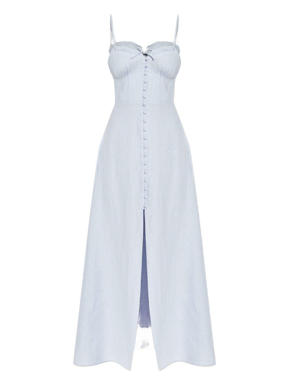 Linella lace-trimmed button-front dress Product Image