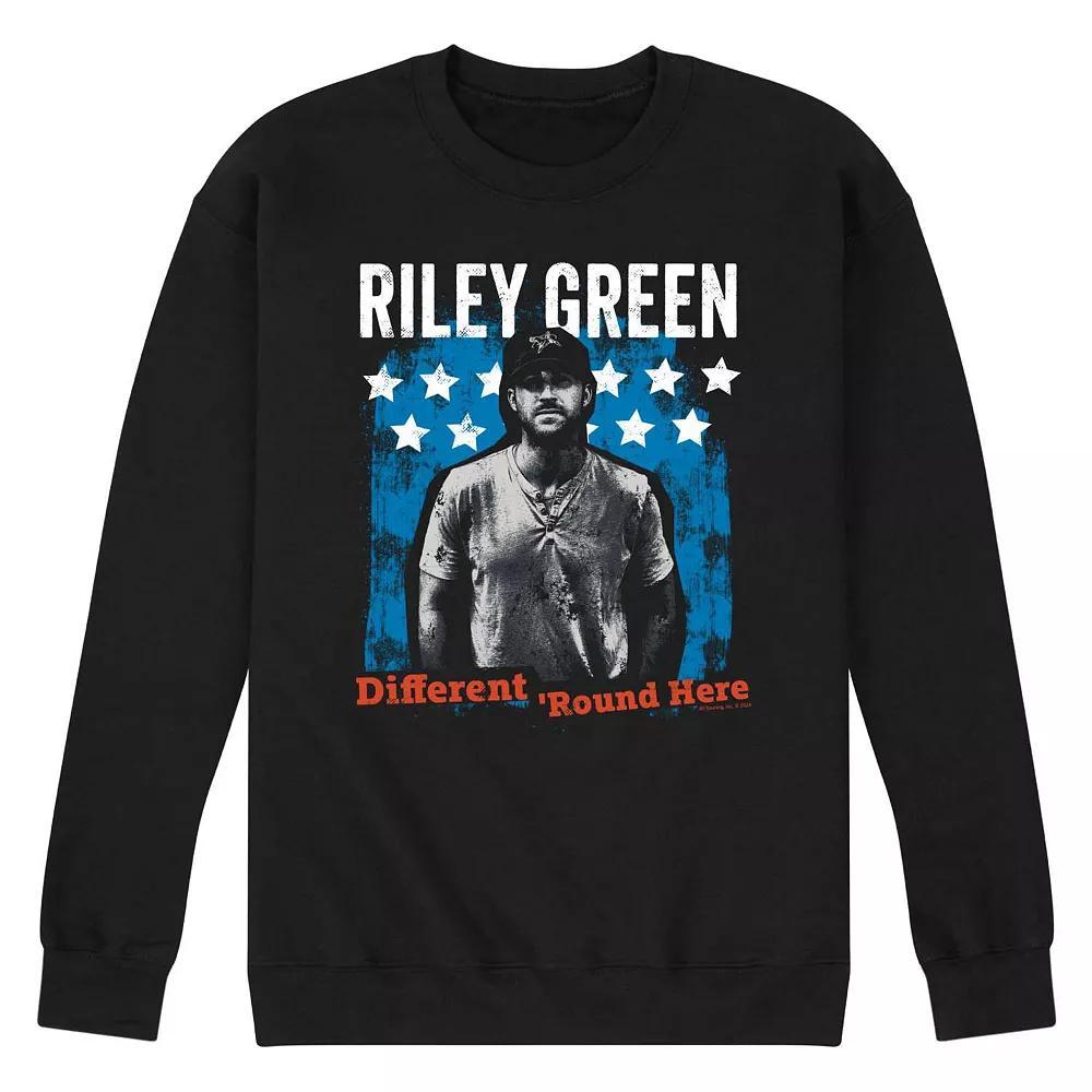 Mens Riley Green Different Round Here Fleece Sweatshirt Product Image