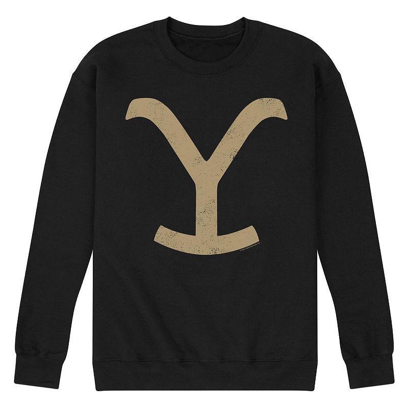 Mens Yellowstone Y Brand Fleece Sweatshirt Heather Grey Product Image