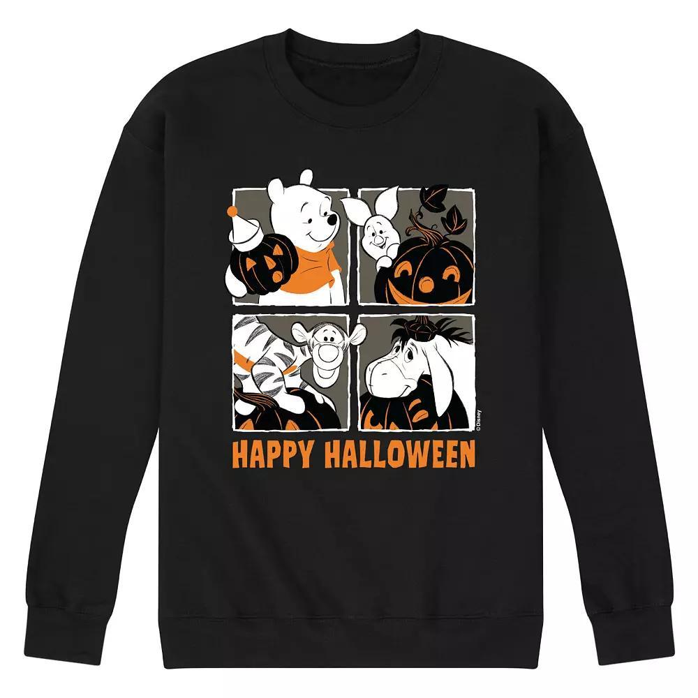 Disneys Winnie the Pooh Mens Happy Halloween Character Grid Long Sleeve Graphic Tee Product Image