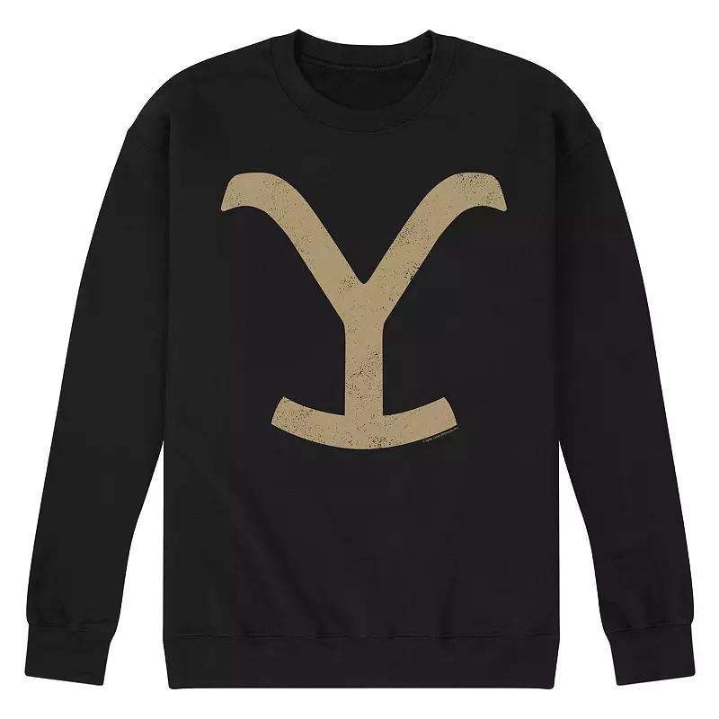 Mens Yellowstone Y Brand Fleece Sweatshirt Heather Grey Product Image