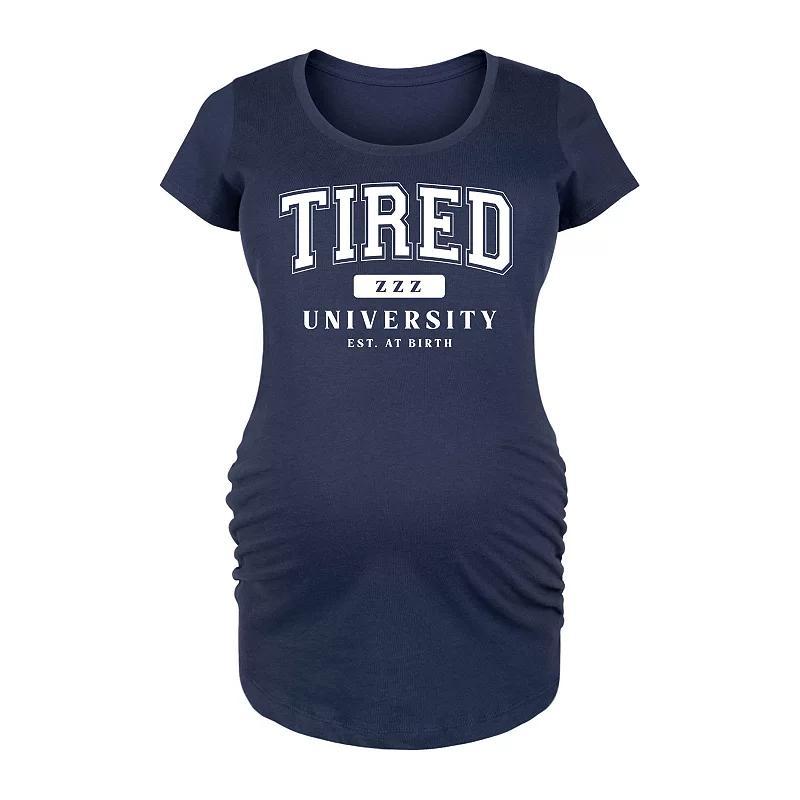 Maternity This is the Last One Seriously Graphic Tee, Womens Blue Product Image