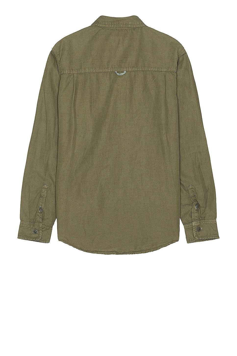 ALPHA INDUSTRIES Long Sleeve Multi Pocket Shirt in Olive Product Image