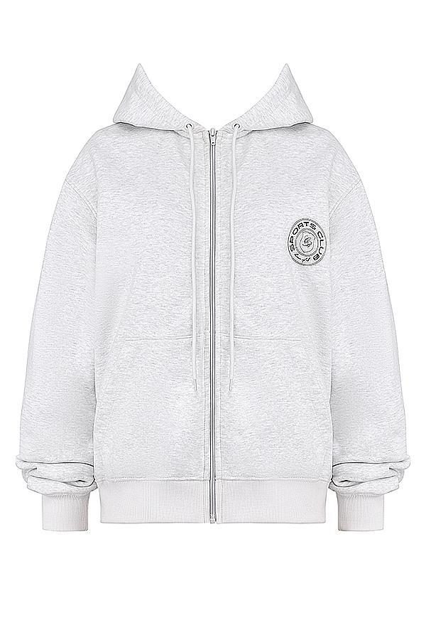 Mirage  light grey marl zip through hoodie Product Image