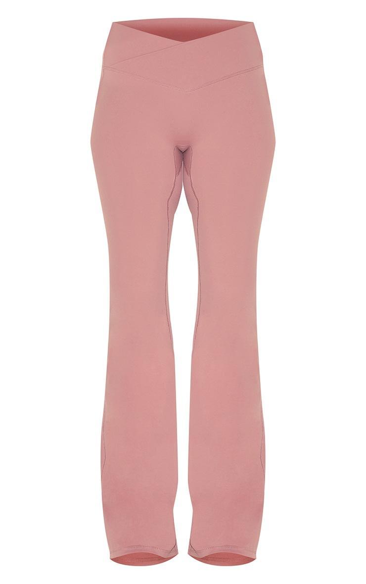 Mauve Sculpt Wrap Waist Yoga Pants Product Image