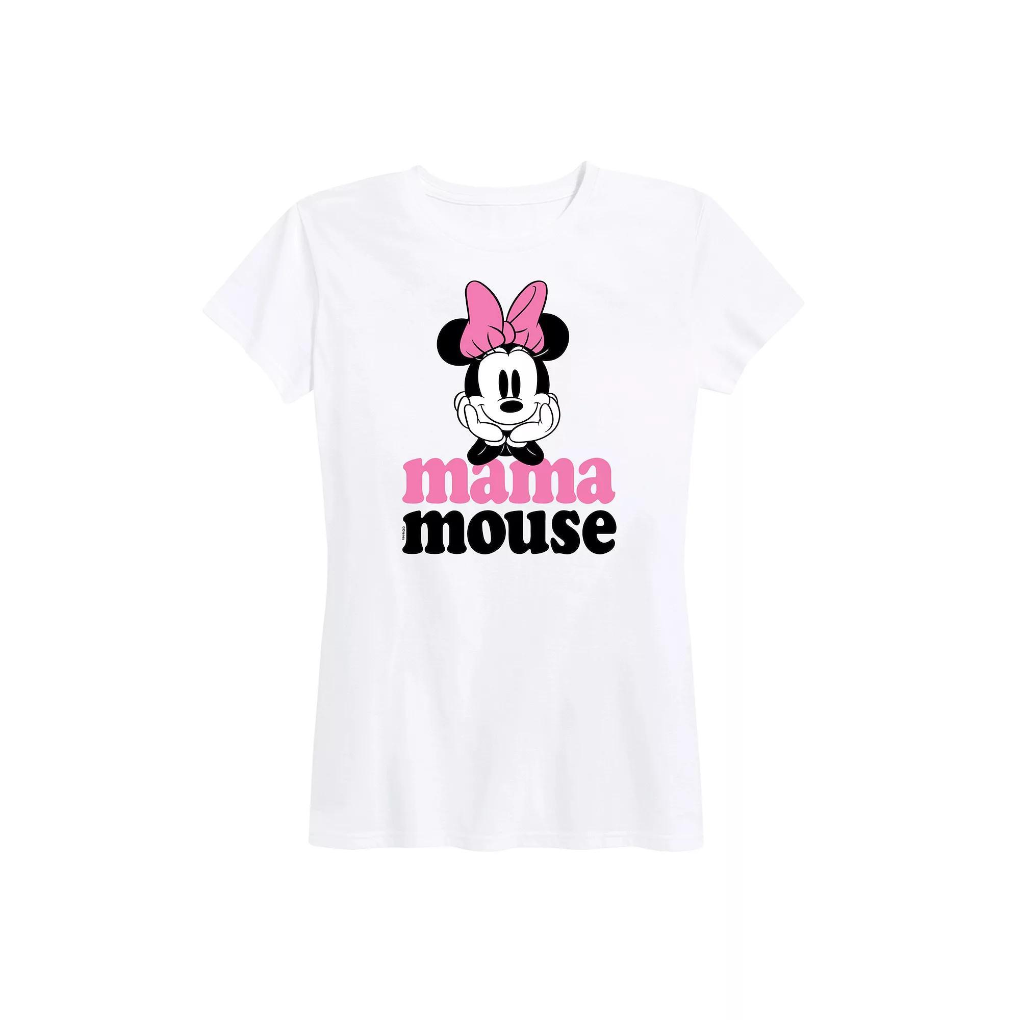 Disneys Minnie Mouse Womens Mama Graphic Tee Product Image