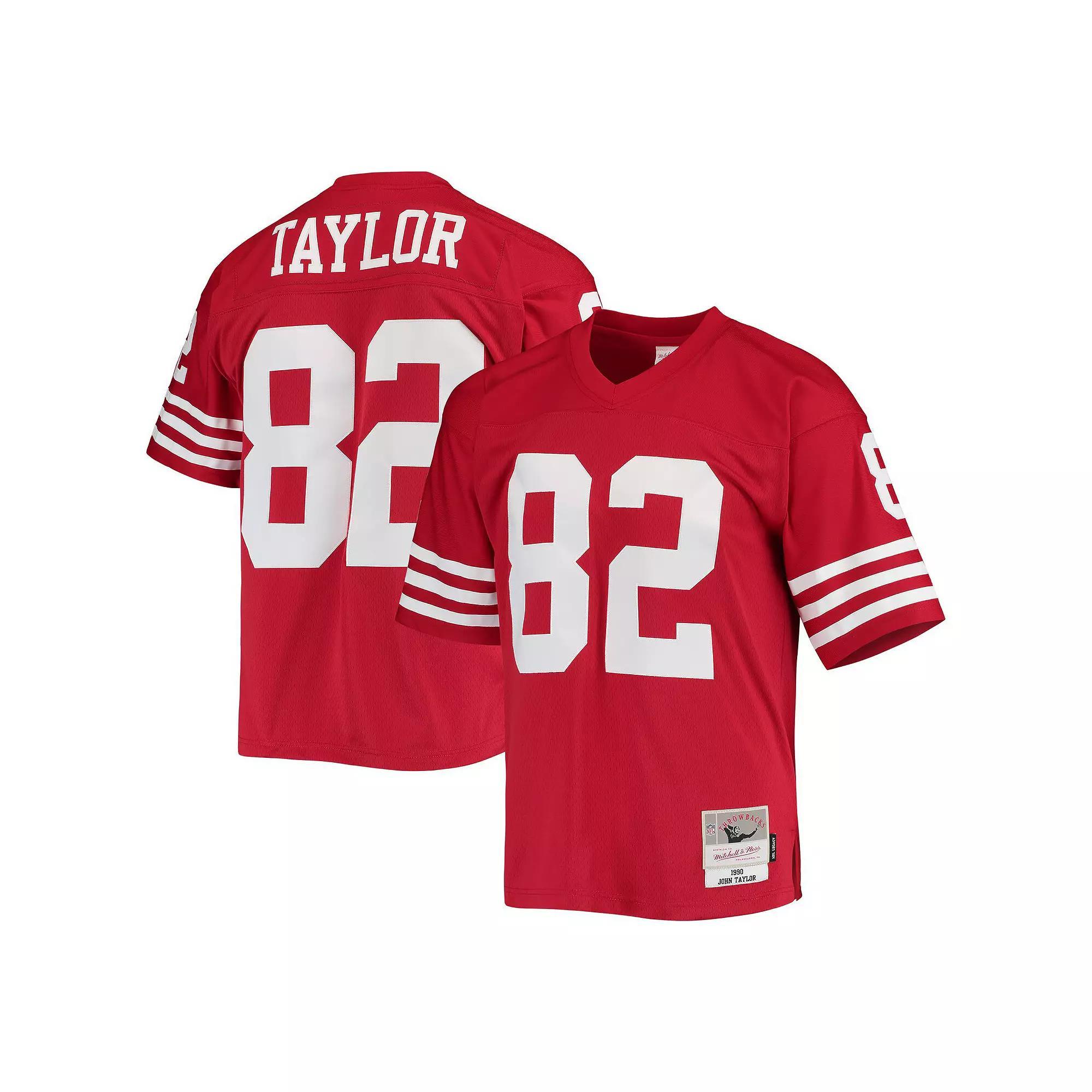 Mens Mitchell & Ness John Taylor Scarlet San Francisco 49ers Legacy Replica Jersey Product Image