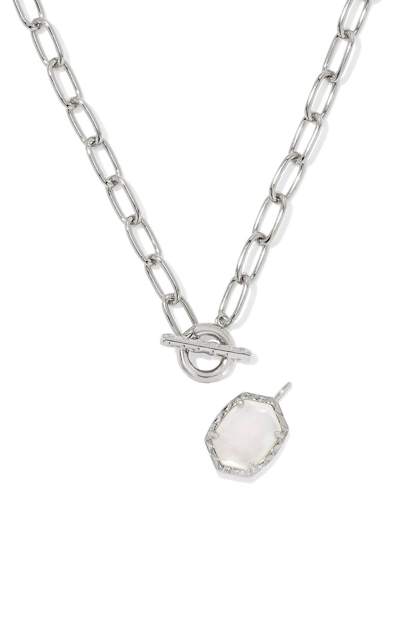 Daphne Convertible Link and Chain Necklace Ivory Mother-of-Pearl Product Image