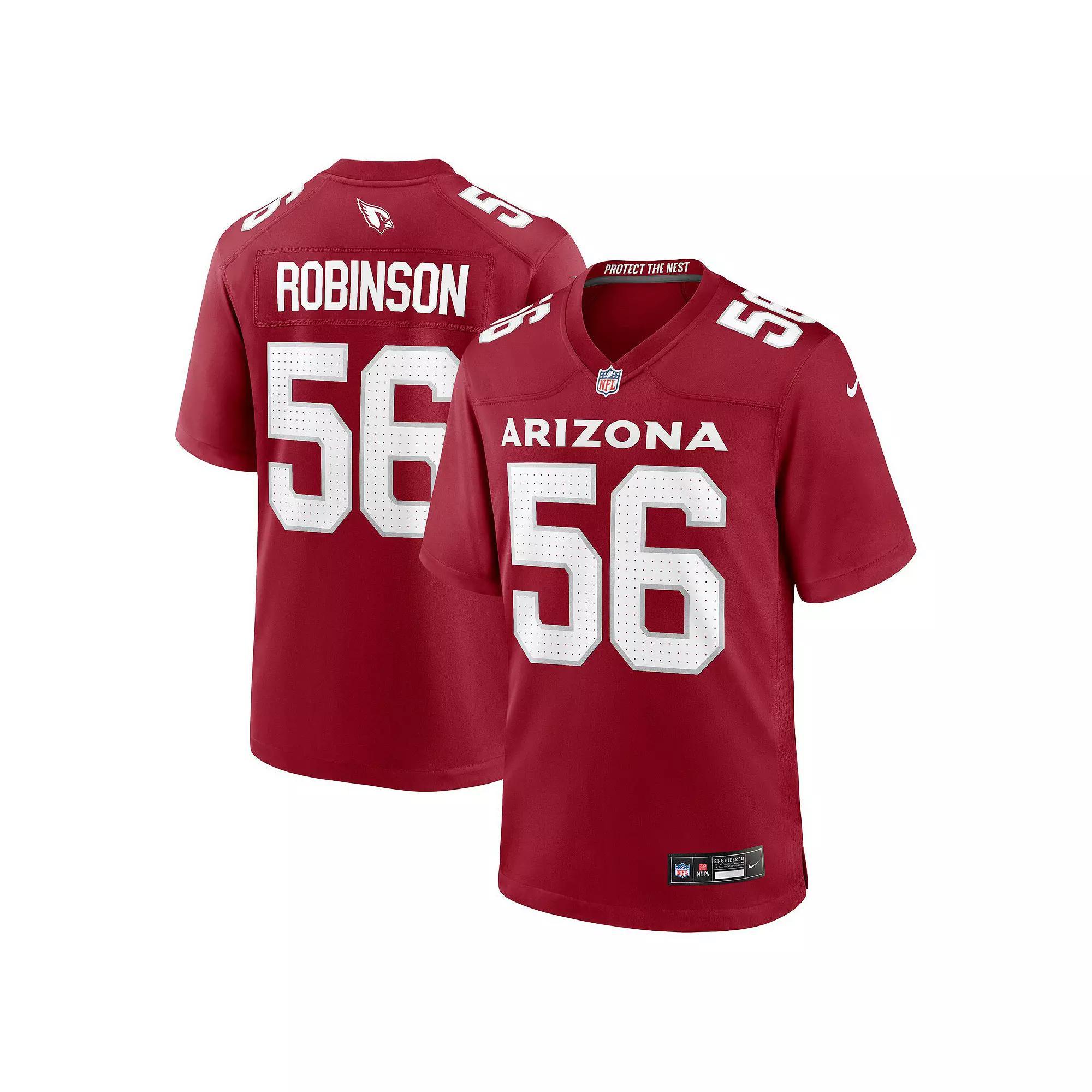 Men's Nike Darius Robinson Cardinal Arizona Cardinals  Player Game Jersey, Size: Large, Red Product Image