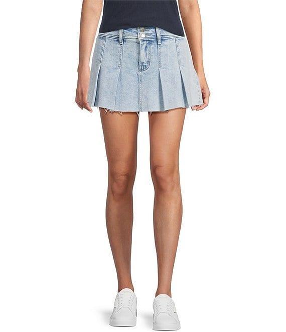 GB Pleated Denim Micro Mini Skort Product Image