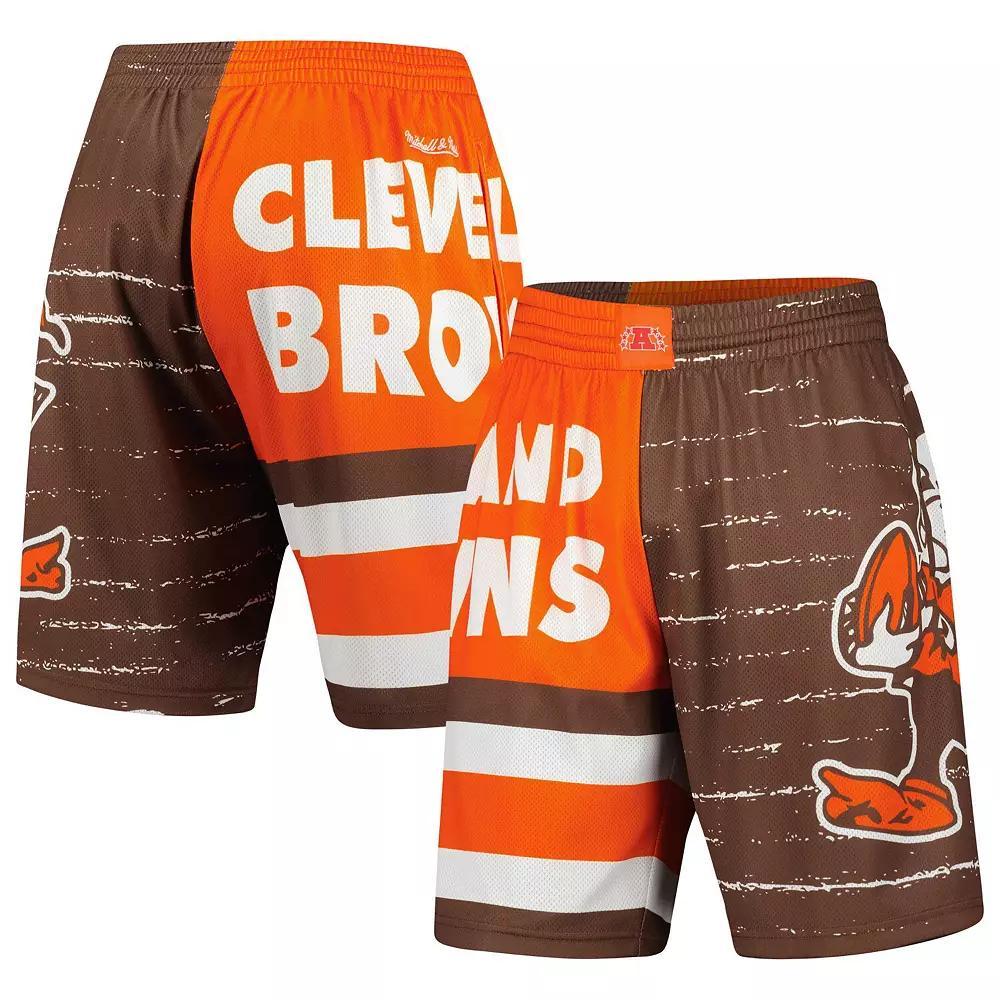 Men's Mitchell & Ness Brown Cleveland Browns Jumbotron 3.0 Shorts, Size: 3XL Product Image
