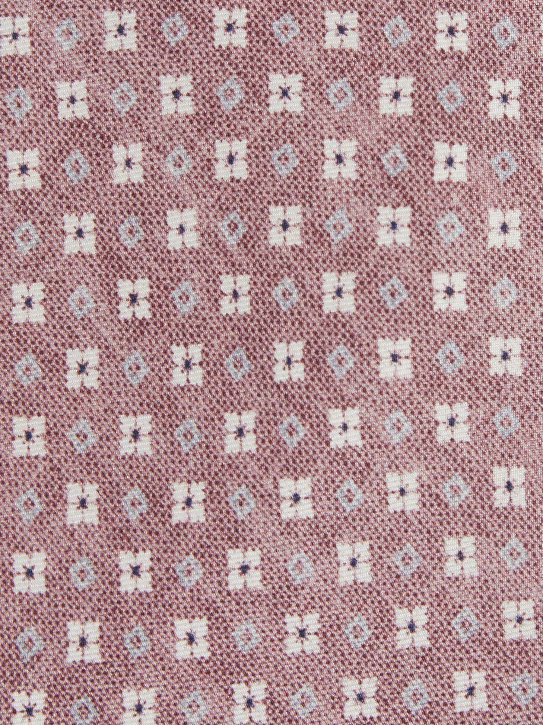 Silk Medallion Print Tie in Dusty Pink Product Image