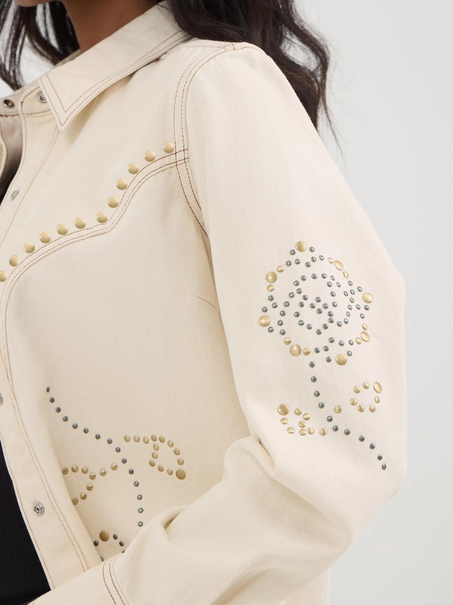 Wrangler® x Yellow Rose by Kendra Scott Studded Shacket | Women's JACKETS & OUTERWEAR | Wrangler® Product Image