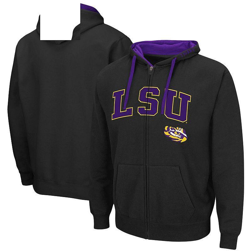 Men's Colosseum Black LSU Tigers Big & Tall Full-Zip Hoodie, Size: 3XLT Product Image