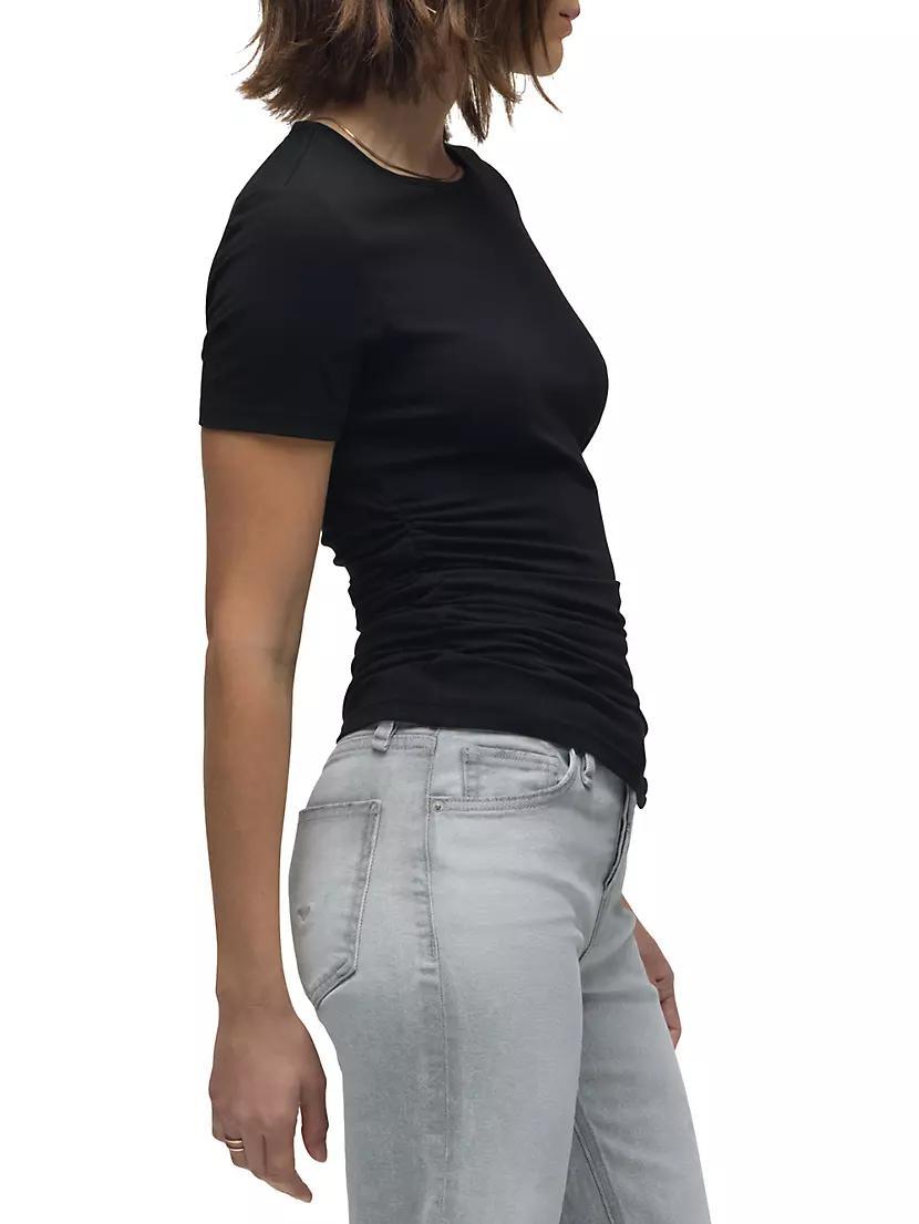 Ruched Crewneck T-Shirt Product Image