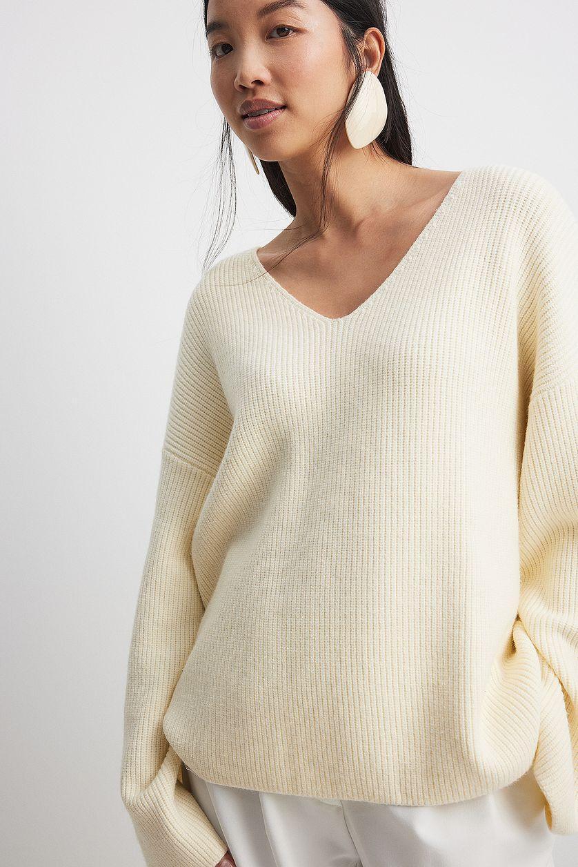 V-neck Knitted Sweater Product Image