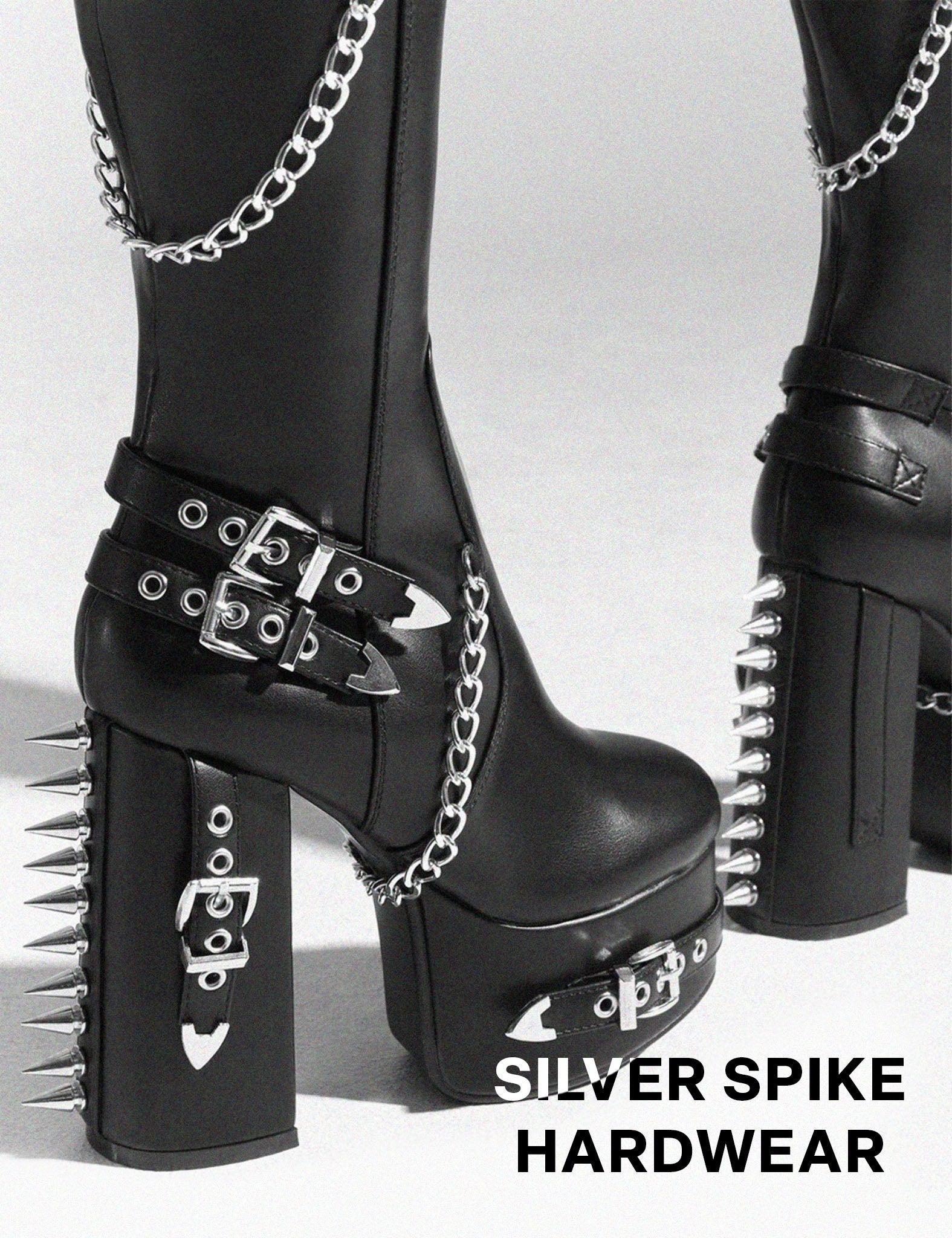 Scream Platform Thigh High Boots Product Image
