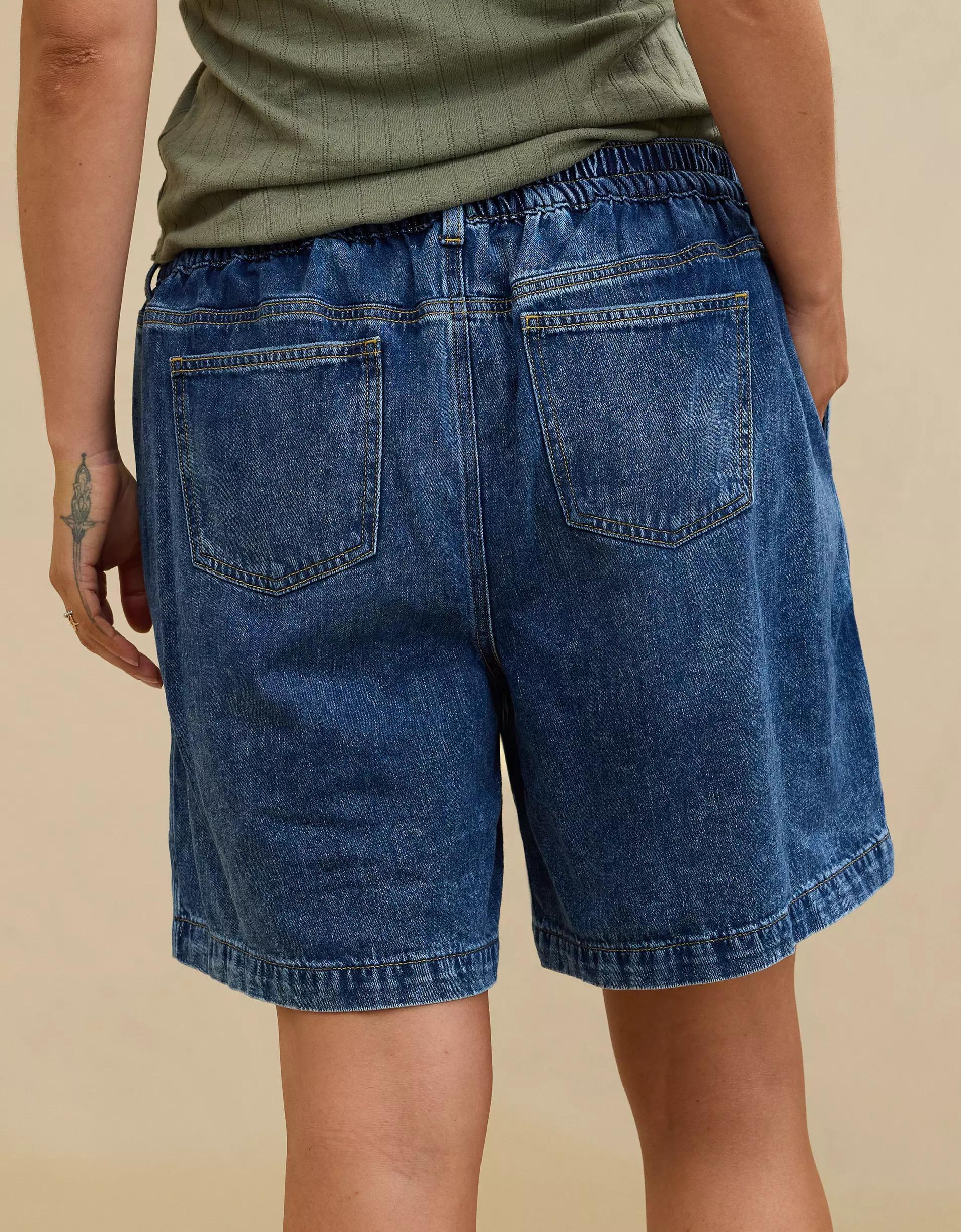 Aerie Denim Trouser Jort Product Image