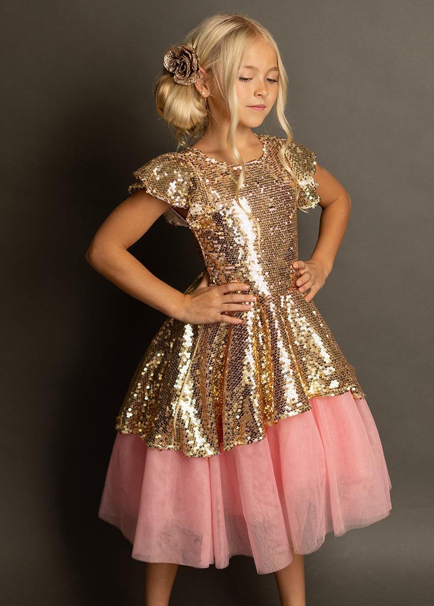 Orelia Heel in Gold Glitter Girls Product Image