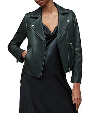 Womens Dalby Leather Biker Jacket Product Image