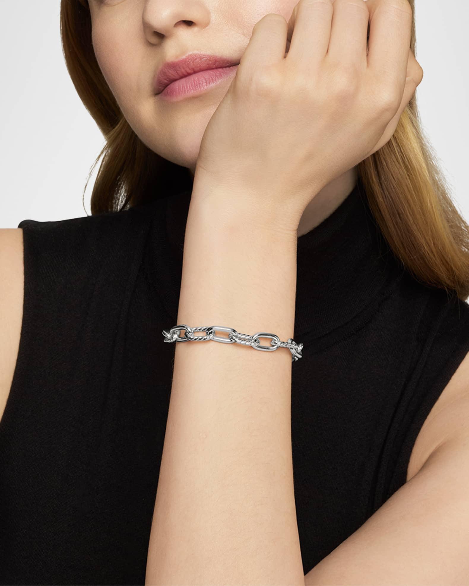 Cable Flex Center Station X Bracelet with Diamonds in Silver, 4mm Product Image