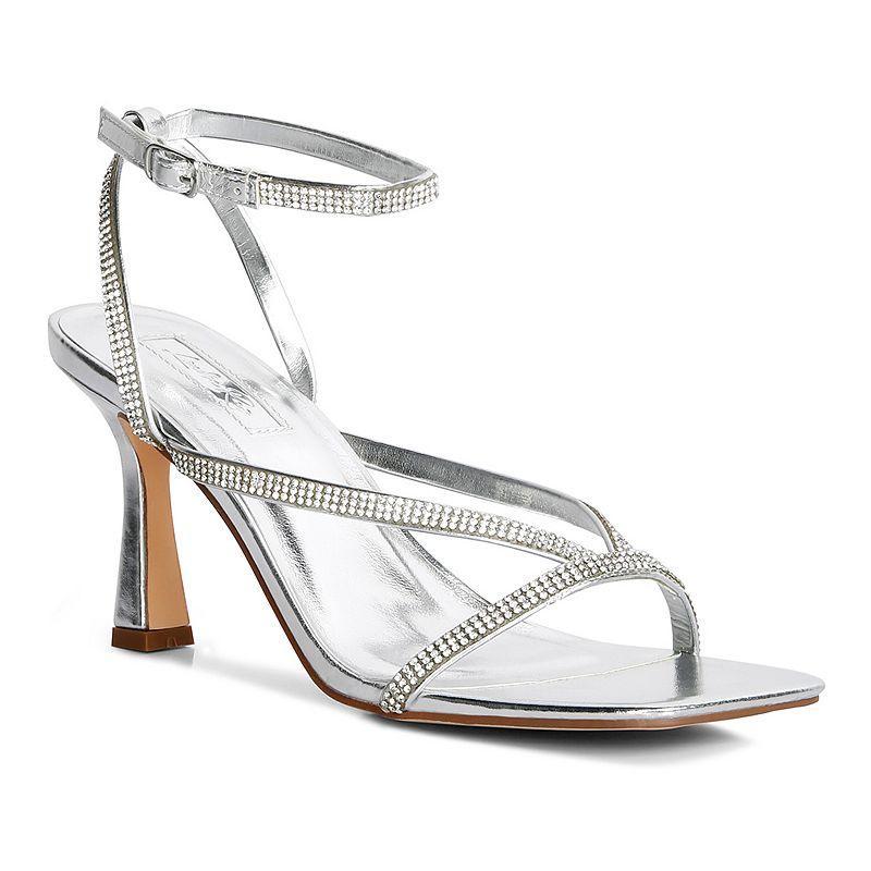 London Rag Crush It Diamante Women's Dress Sandals, Size: 6, Green Product Image