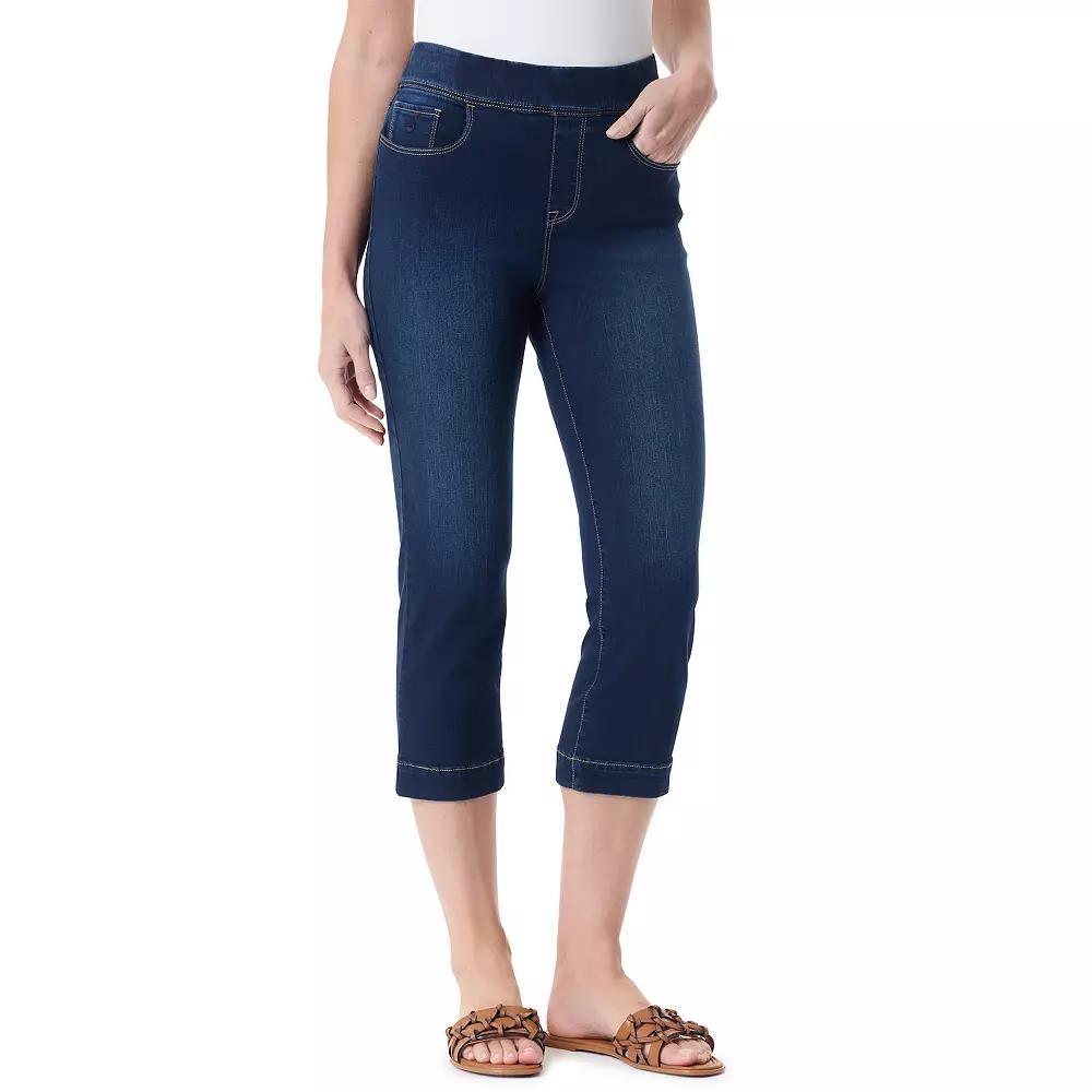 Petite Gloria Vanderbilt Amanda Pull On Capris, Womens Product Image