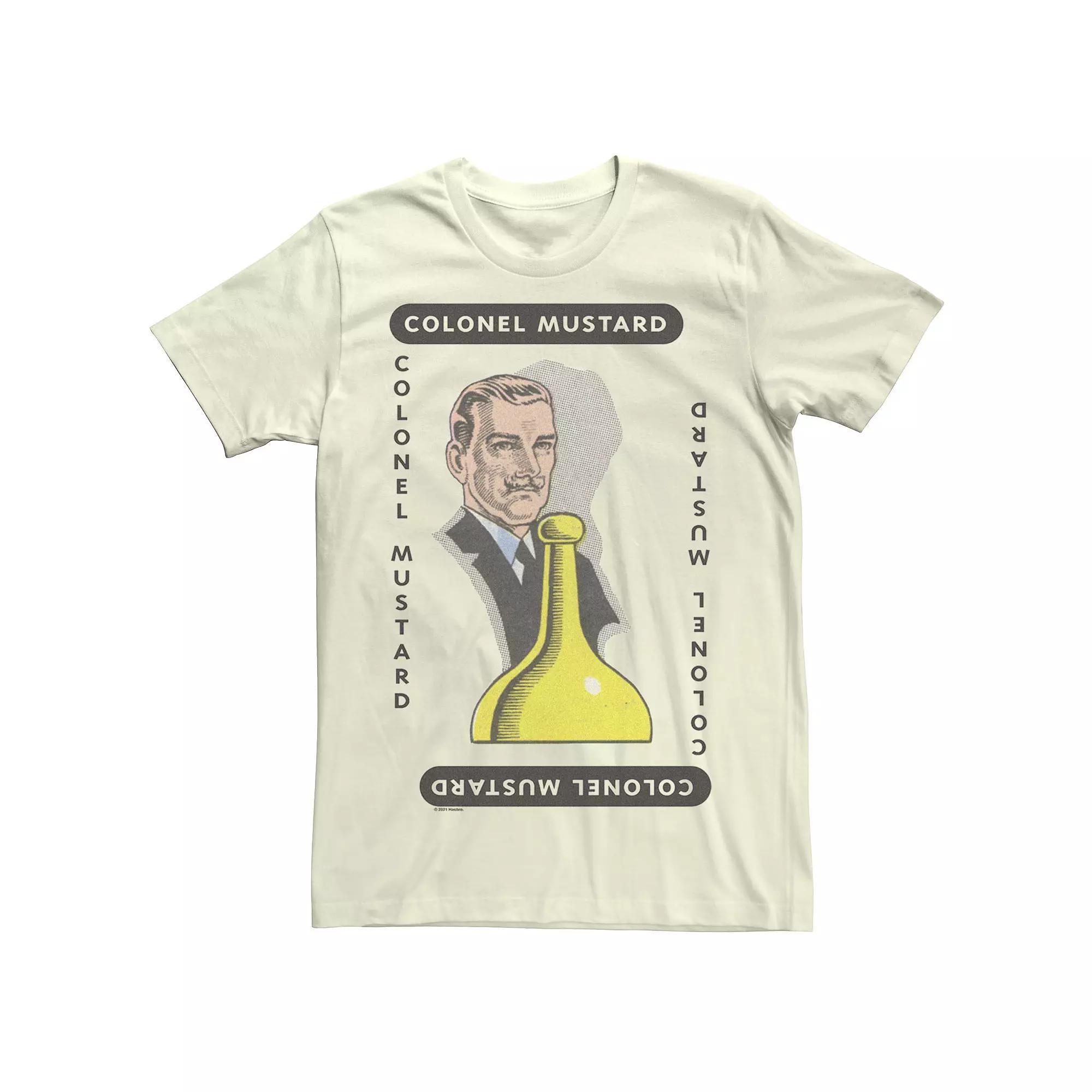 Men's Clue Colonel Mustard Classic Yellow Game Piece Tee, Size: Medium, Natural Product Image