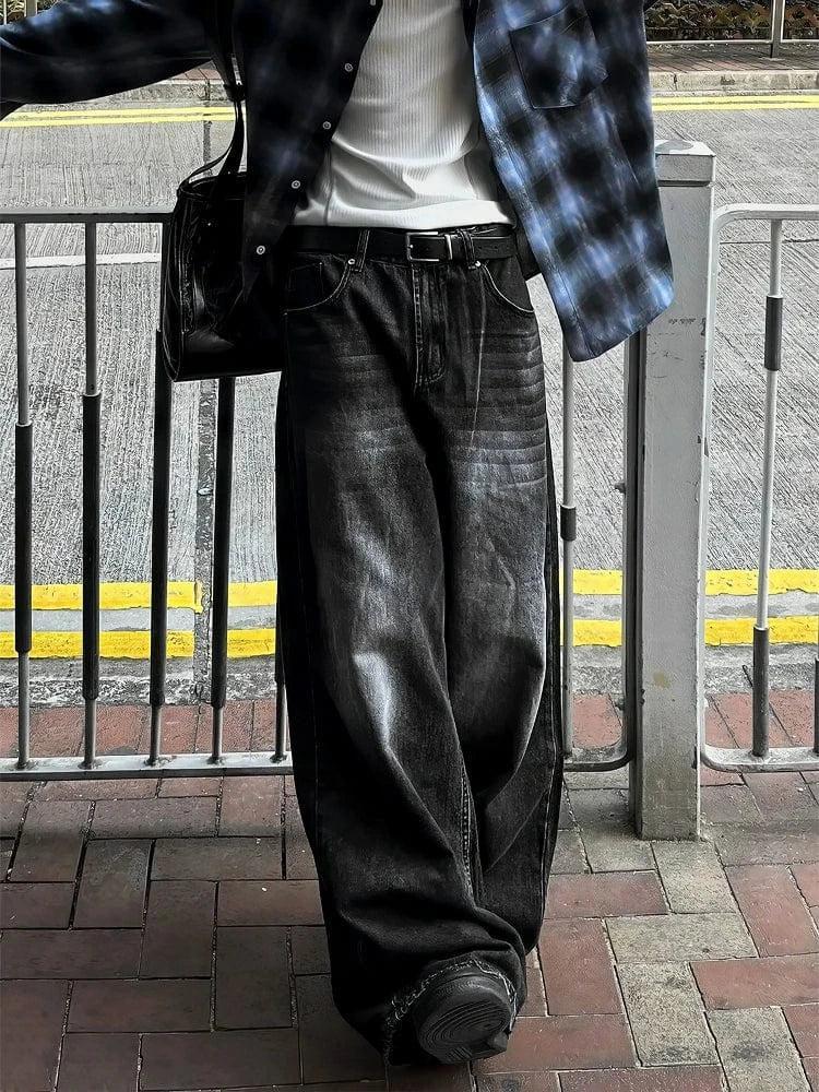 RT No. 13030 BLACK WASHED DENIM JEANS Product Image