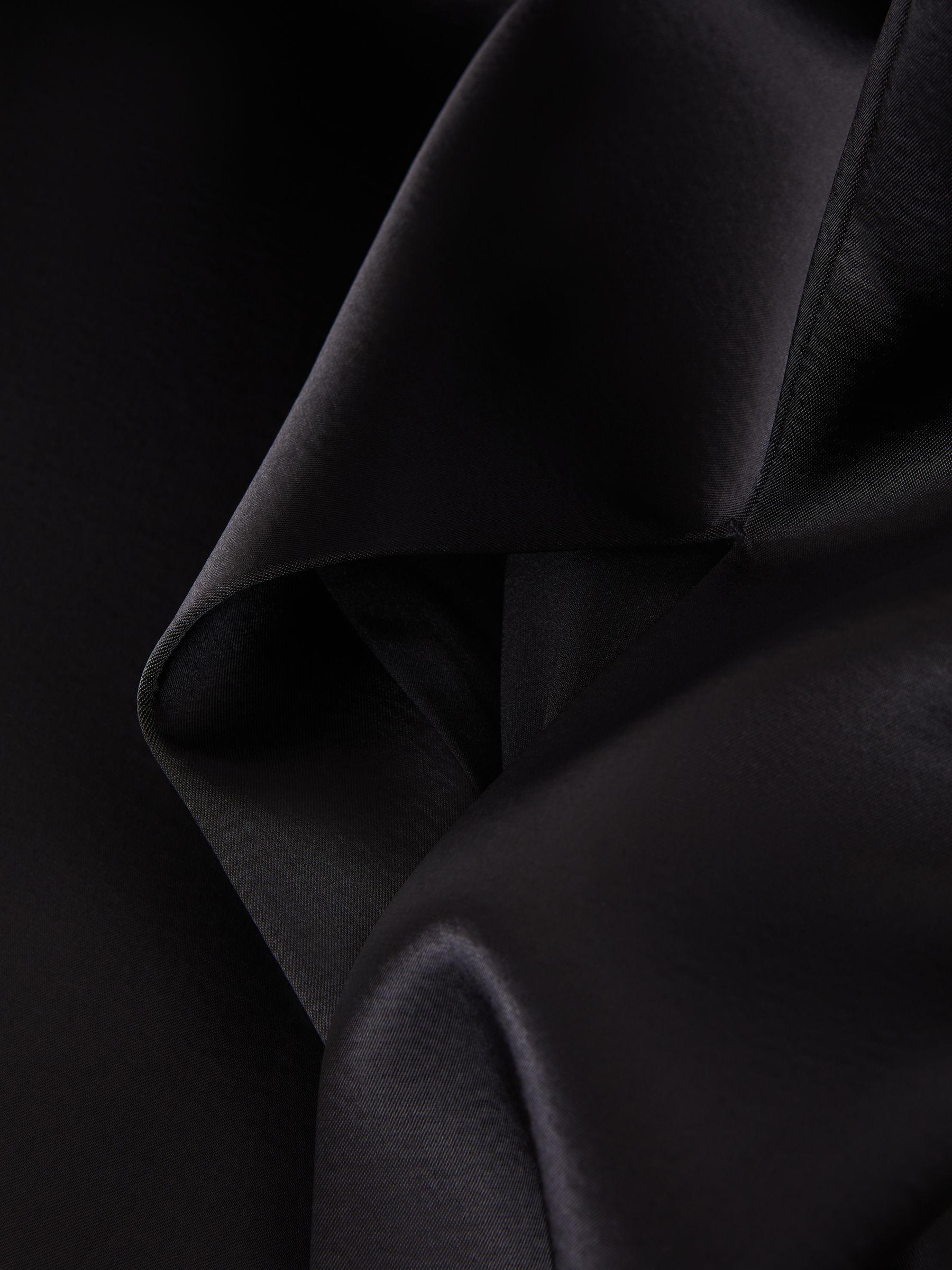 Rachel Gilbert Satin Fitted Midi Dress in Black Product Image
