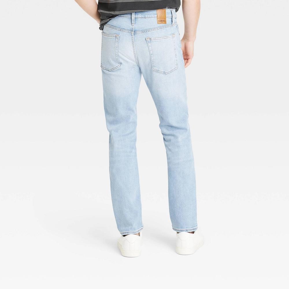 Men's Slim Fit Jeans - Goodfellow & Co™ Light Blue 42x32: Heavyweight Twill, Stretch, Mid Rise Product Image