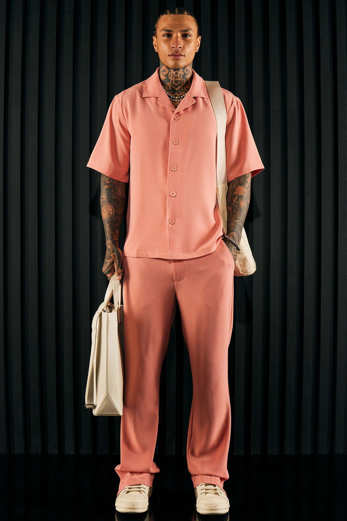 Golden Hour Short Sleeve Button Up - Mauve Product Image