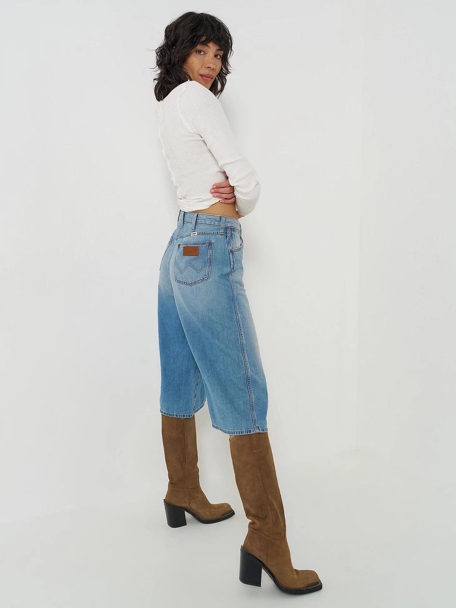 Women's Denim Culotte | Women's SHORTS & SKIRTS | Wrangler® Product Image
