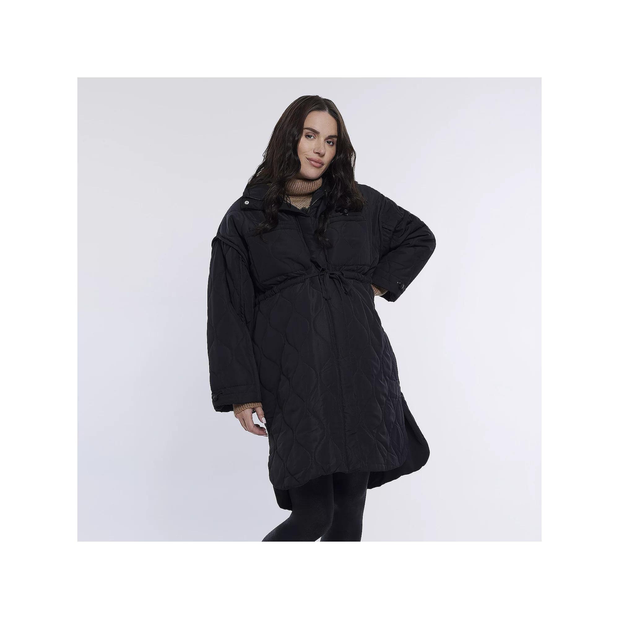 Maternity Motherhood® Puffer Jacket, Women's, Size: Medium-Mat, Black Product Image