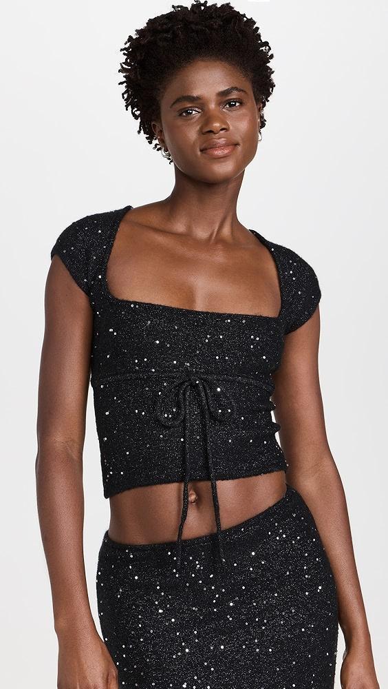 GUIZIO Miki Sequin Knit Top | Shopbop Product Image