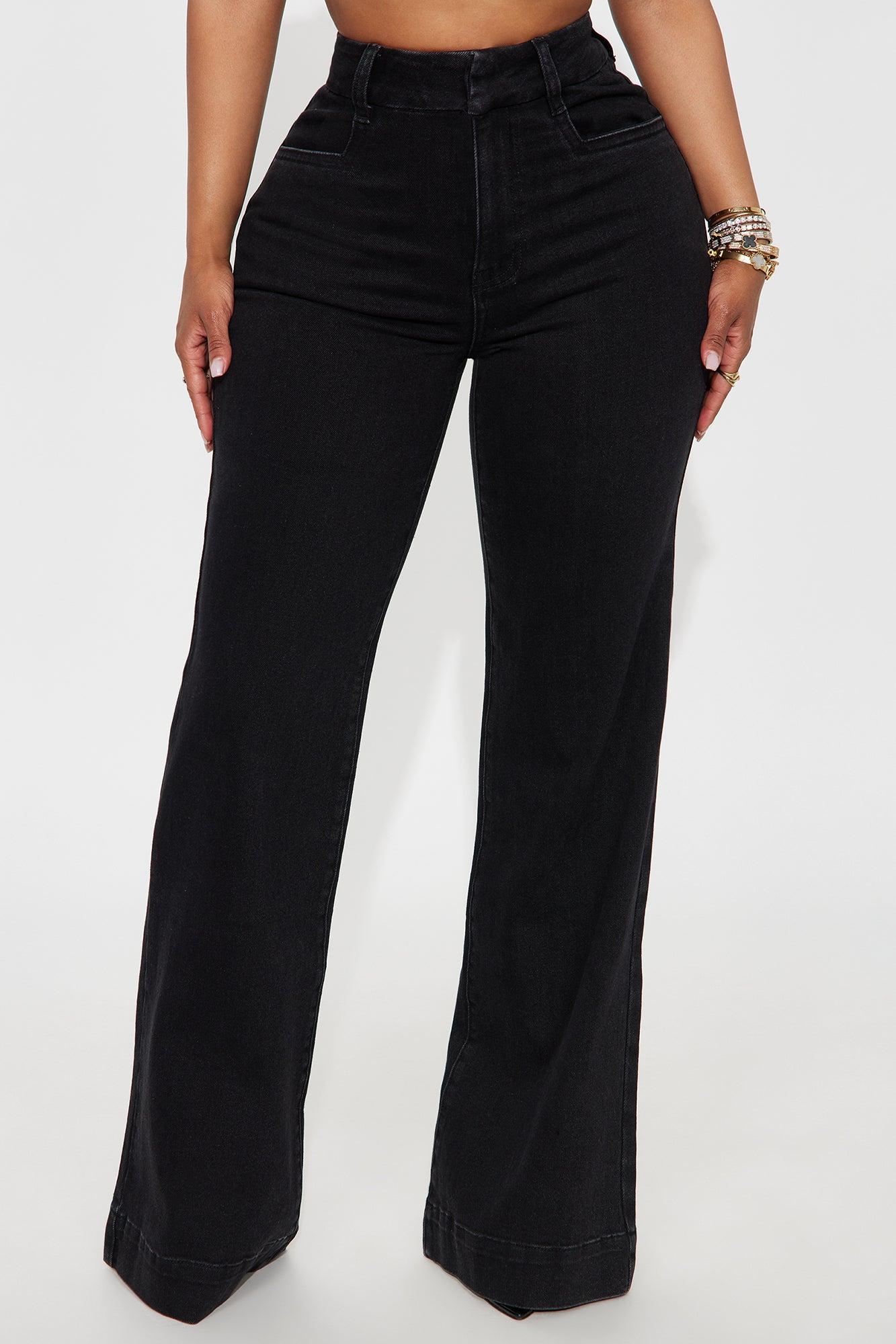 Western Showdown Trouser Flare Jeans - Black Wash Product Image