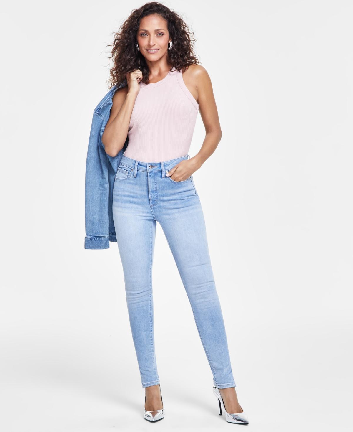 I.n.c. International Concepts Womens High-Rise Side-Slit Skinny Jeans, Created for Macys Product Image