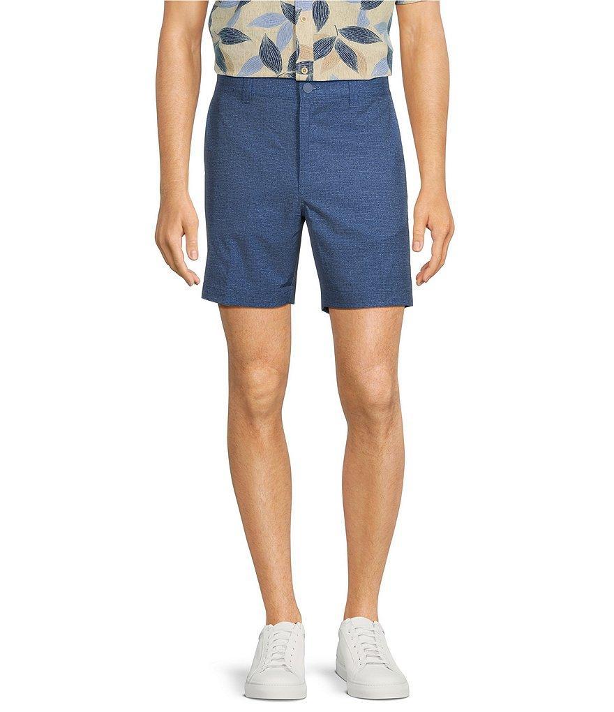 Rowm Rec & Relax Flat Front Solid Textured 7#double; Inseam Shorts Product Image