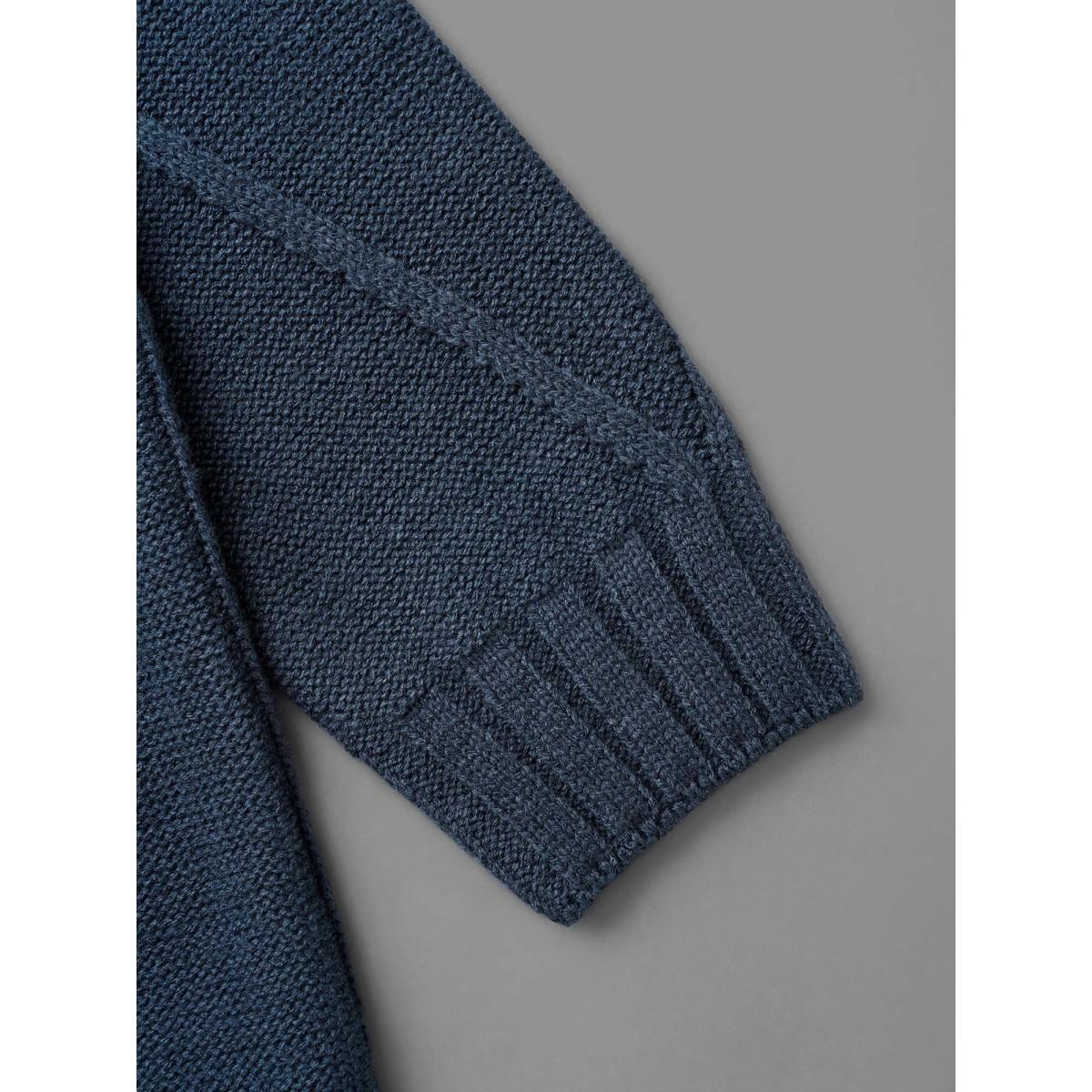 Plus Size V Neck Cable Knit Texture Pullover Midnight Women Casual Loose Long Sleeve V-neck Everyday Pullovers BloomChic 10/M Product Image