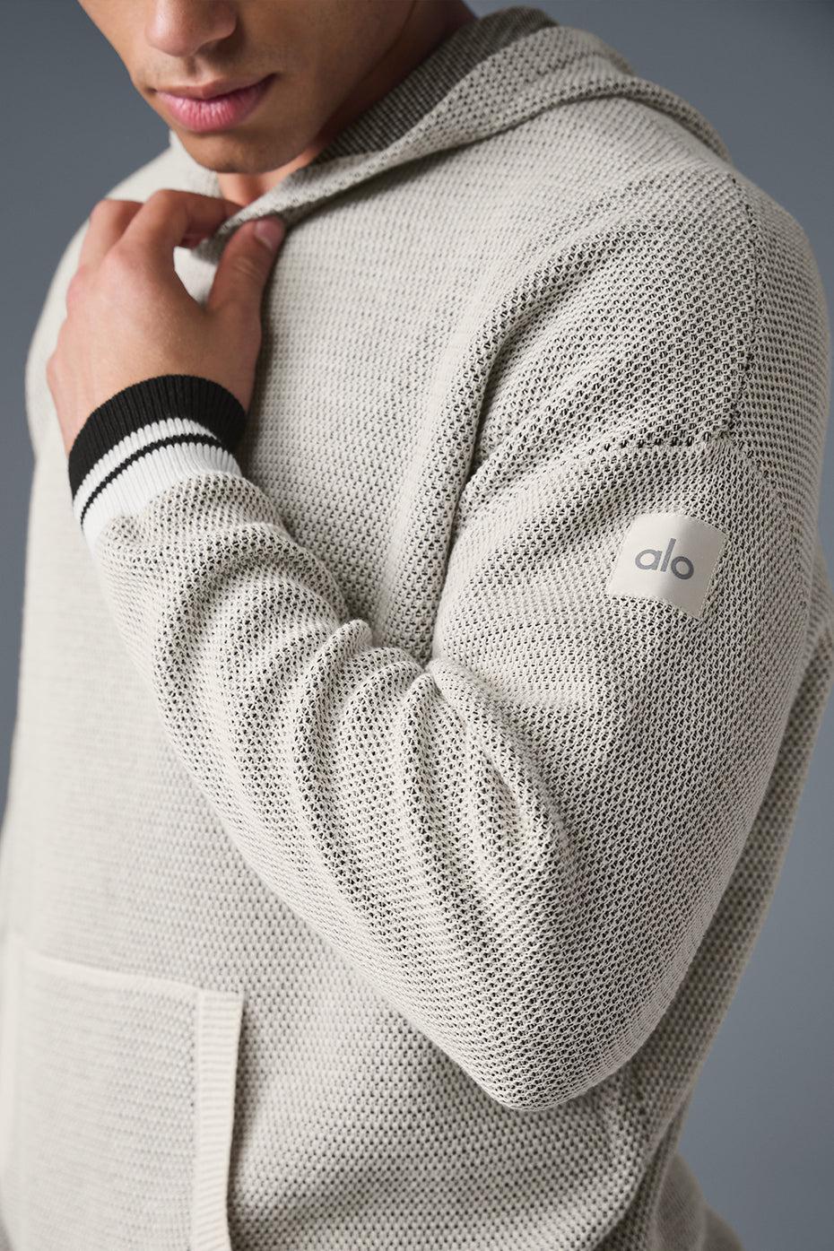 Sports Club Sweater Knit Hoodie - Bone Male Product Image
