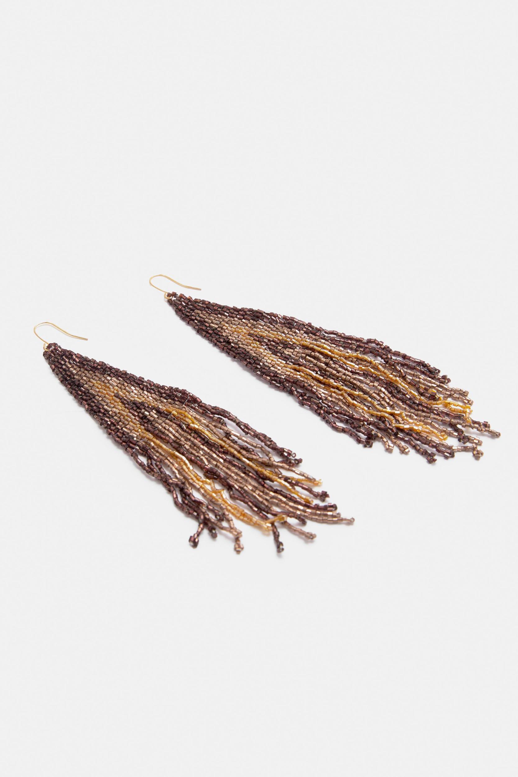 Long boho beaded earrings Product Image