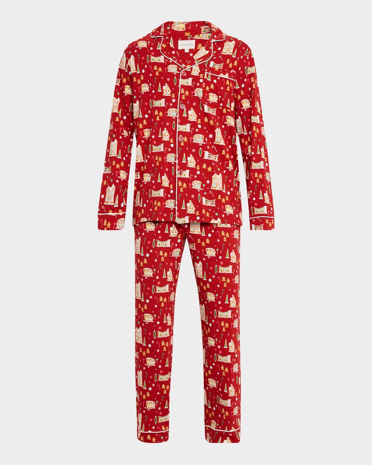 Mens Gingerbread Long-Sleeve Pajama Set Product Image