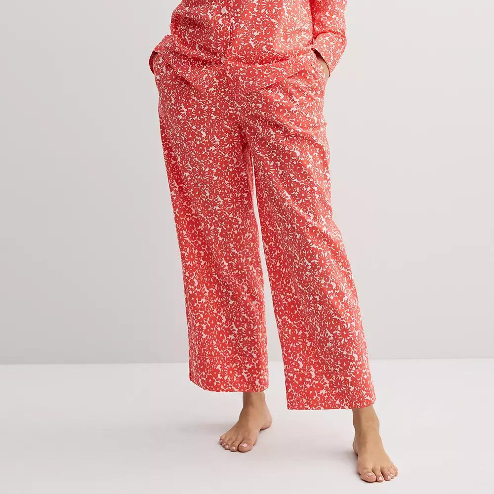 Women's Sonoma Goods For Life® Woven Pajama Top, Size: Small, Pink Floral Product Image