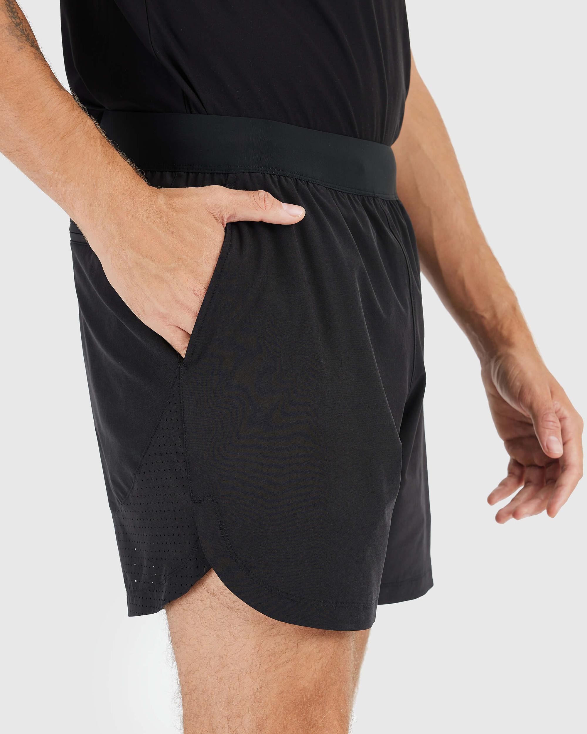 Black Active Quick Dry Shorts with Liner Product Image