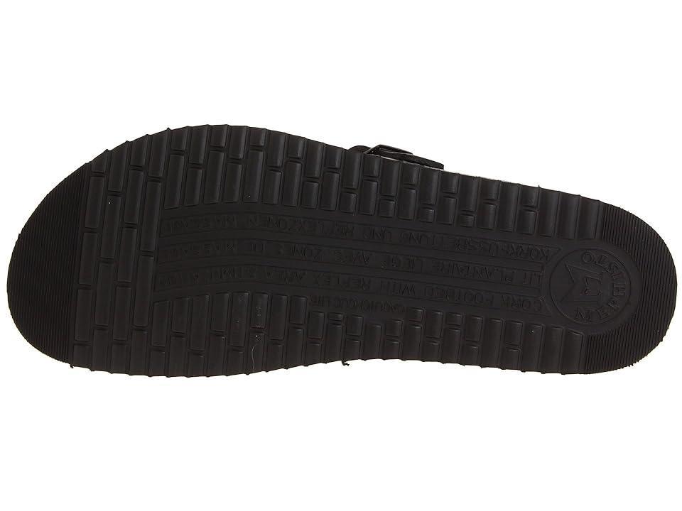 Mephisto Helen Buckle Detail Leather Casual Slide Sandals Product Image