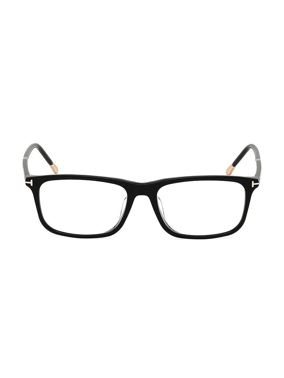 Mens Blue Block Rectangle Acetate Optical Frames Product Image
